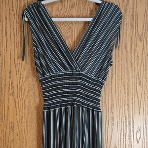 Green Pleated A-Line Skirt for Work